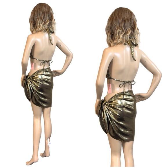 Moda Minx Shimmering Lights Short Sarong $59 - Picture 6 of 12